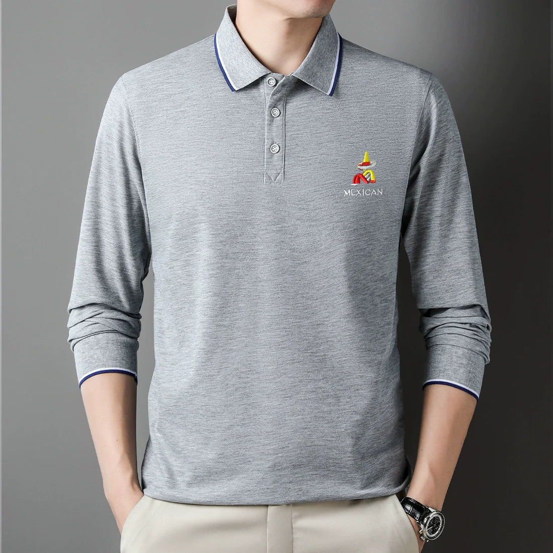 Men/Women Shirt Short-Sleeved and Long-Sleeved Casual Polo T-shirts