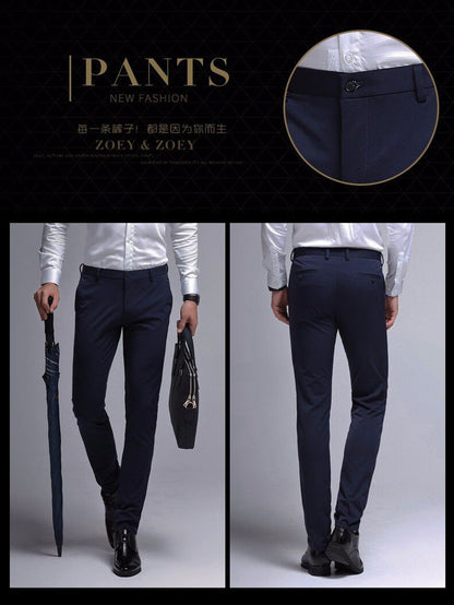 Brand Summer Slim-Fit Casual Suit Pants