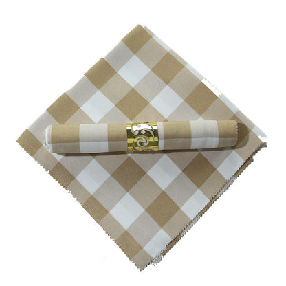 10-Piece High-End Jacquard Napkin Cloth and Rings Home Restaurant Banquet Napkin Cloth 48 * 48cm