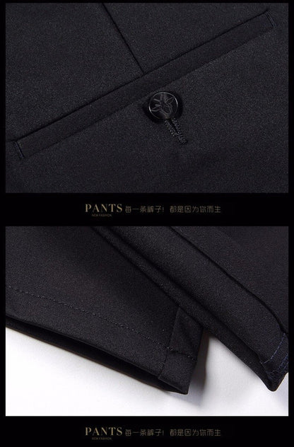 Brand Summer Slim-Fit Casual Suit Pants