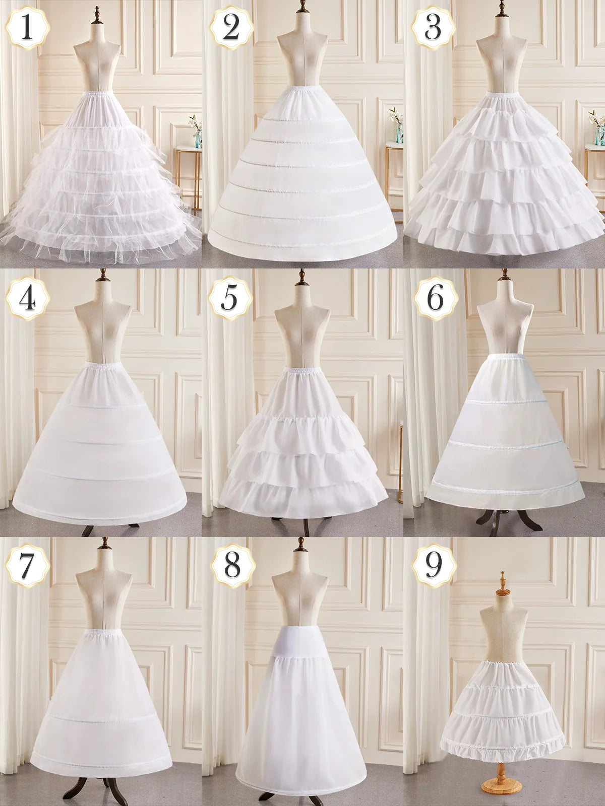 Mid Length Long Length Lolita Dress Inner Wear Wedding Dress Underskirt