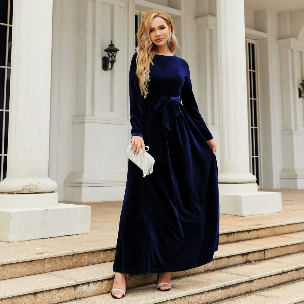 Golden Velvet Luxury Comfort Dress