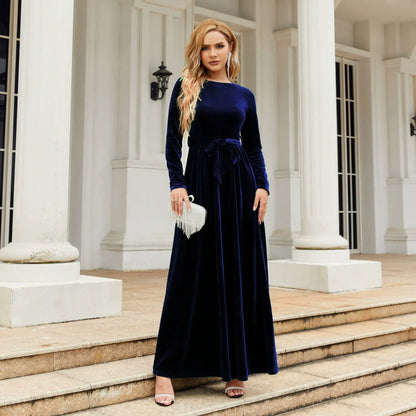 Golden Velvet Luxury Comfort Dress