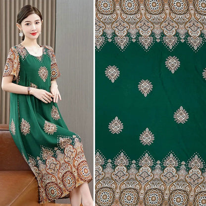 Silk Synthetic Cotton Rayon Cloth Mulberry Summer Loungewear Pajamas Dress