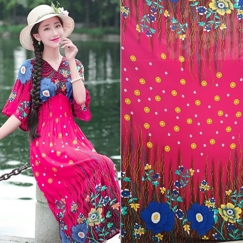 Silk Synthetic Cotton Rayon Cloth Mulberry Summer Loungewear Pajamas Dress