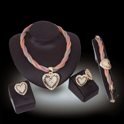 Fashion Inlaid Jewel Rhinestone Clavicle Chain Women's Banquet Earrings
