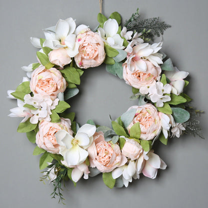Front Door Artificial Flower Wreath