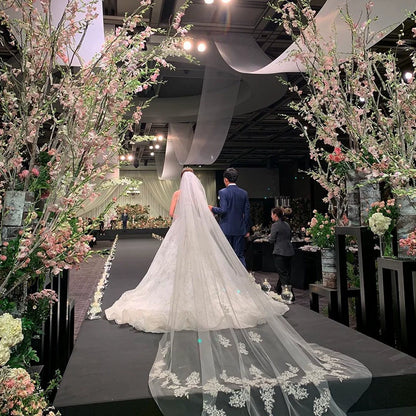 Luxury Super Long Tail Lace Mori Style Veil