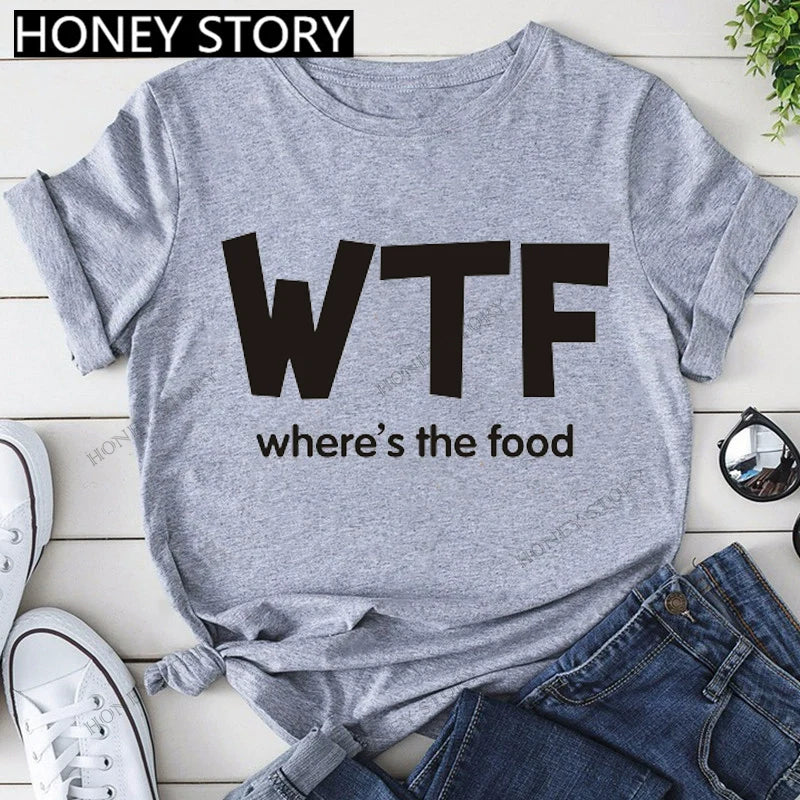 Short Sleeve T-Shirts Round Neck Cartoon Printing Comfortable
