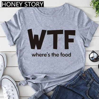 T-Shirts Short Sleeves Round Neck Cartoon Printing Comfortable