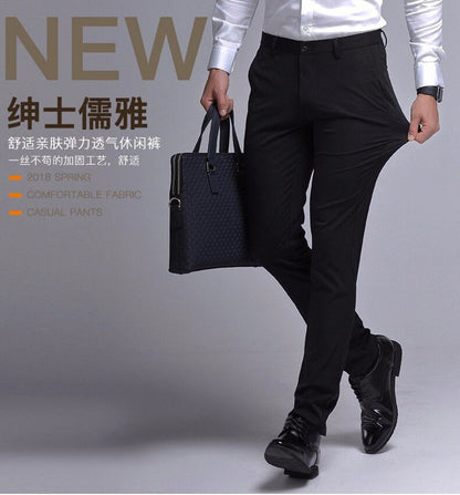 Brand Summer Slim-Fit Casual Suit Pants