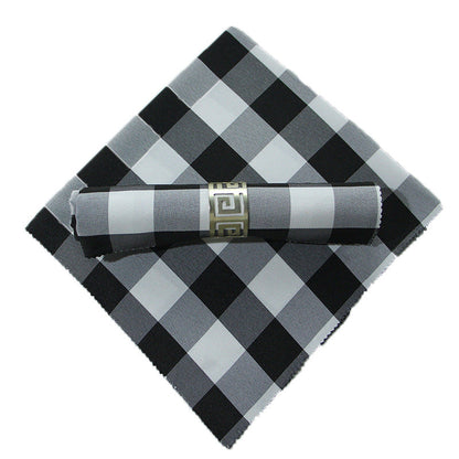 10-Piece High-End Jacquard Napkin Cloth and Rings Home Restaurant Banquet Napkin Cloth 48 * 48cm