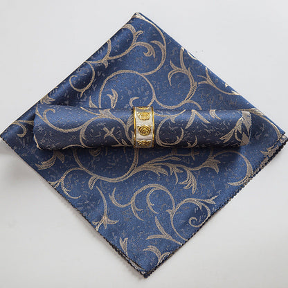 10-Piece High-End Jacquard Napkin Cloth and Rings Home Restaurant Banquet Napkin Cloth 48 * 48cm