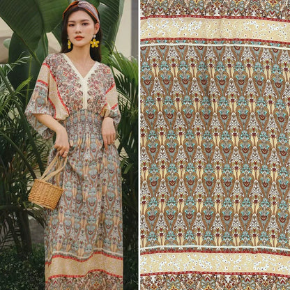 Silk Synthetic Cotton Rayon Cloth Mulberry Summer Loungewear Pajamas Dress