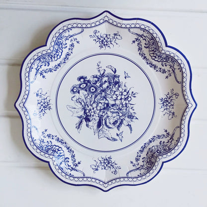 Blue and White Porcelain Series Disposable Paper Plate Chinese Style