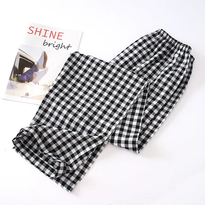 Men Pure Cotton Spring and Summer Pajama Pants