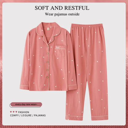 6XL Extra Large Size Women Pajamas Spring & Autumn Long Sleeve Pure Cotton 100.00kg