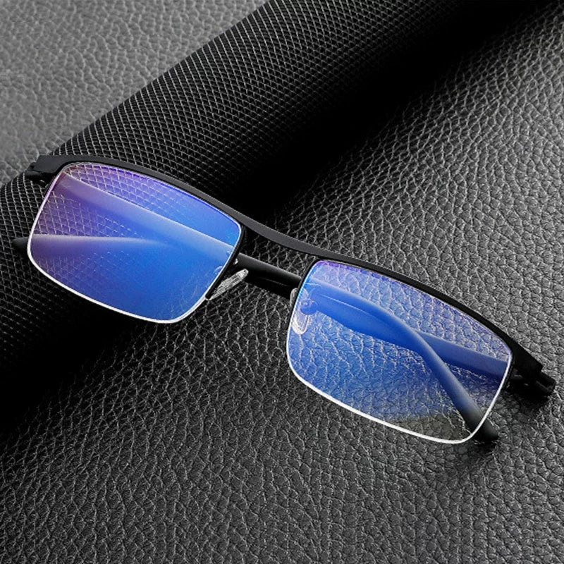 German Reading Glasses Men's Dual-Use HD Smart Ultra Light Glasses Automatic Zoom Progressive Presbyopic Glasses Anti-Blue Light