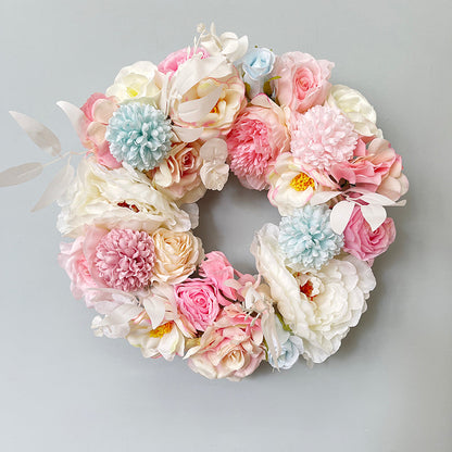 30cm Artificial Floral Car Wedding Wreath Decoration