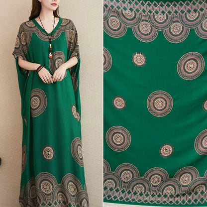 Silk Synthetic Cotton Rayon Cloth Mulberry Summer Loungewear Pajamas Dress