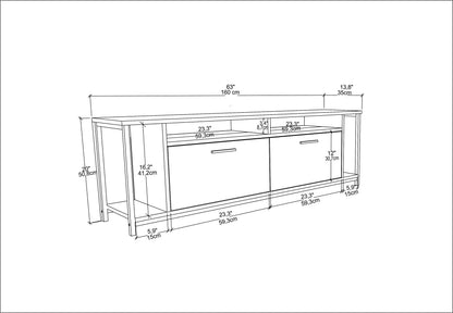 Omar 63" Wide TV Stand & Media Console for TVs up to 72"