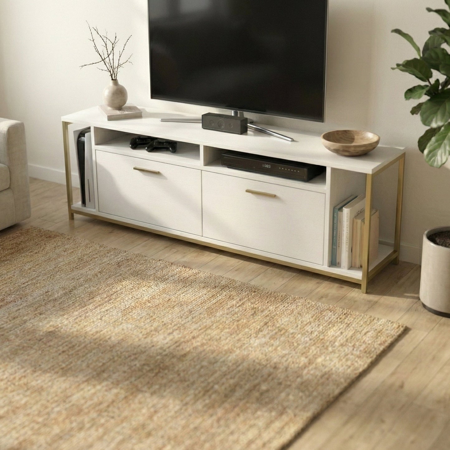Omar 63" Wide TV Stand & Media Console for TVs up to 72"