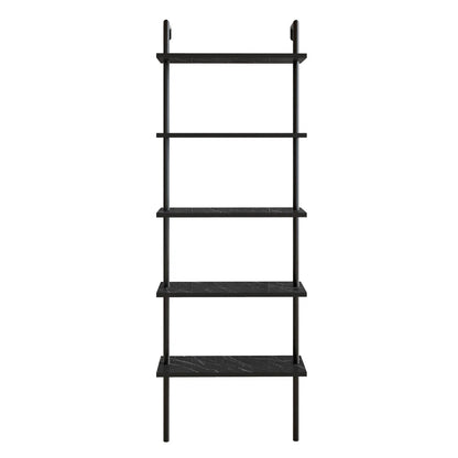 Paula 68 inches Tall Metal Manufactured Wood Accent Ladder Bookcase