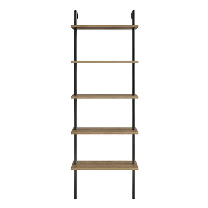Paula 68 inches Tall Metal Manufactured Wood Accent Ladder Bookcase
