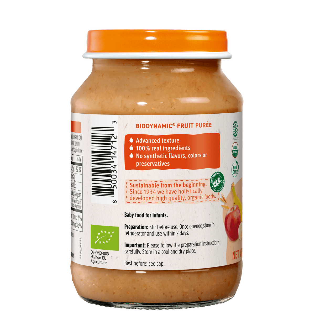 Holle Organic Baby Food Jar - Mixed Fruit with Muesli - 12 Jars