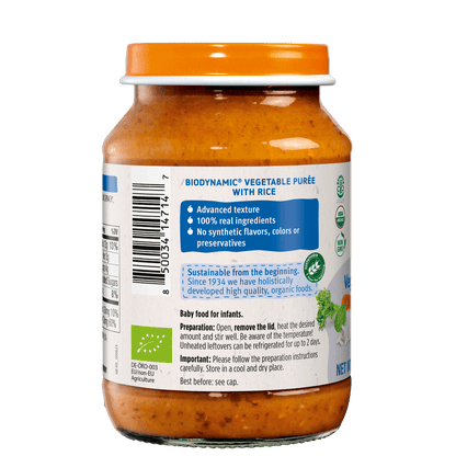 Holle Organic Baby Food Jar - Veggie Risotto - 12 Jars