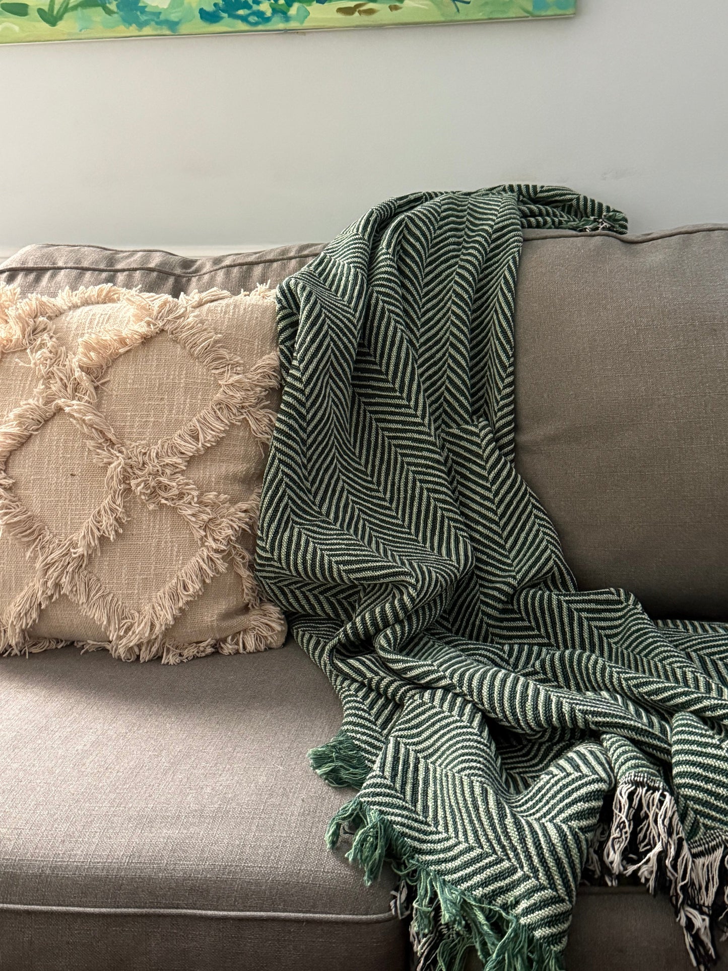 Henry — Verbena - Reversible Woven Blanket with Fringe