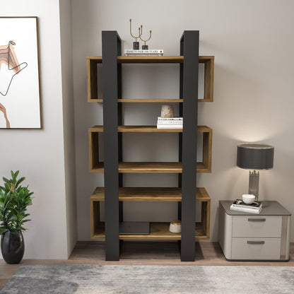 Reina 59" Modern Bookcase with Open Shelves