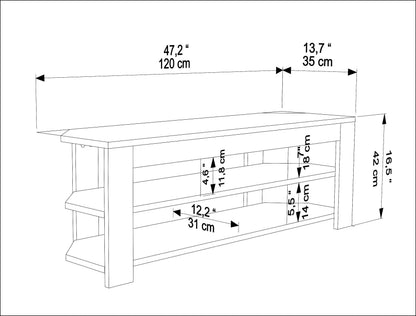 Rita 47" Modern Space-Saving Corner TV Stand