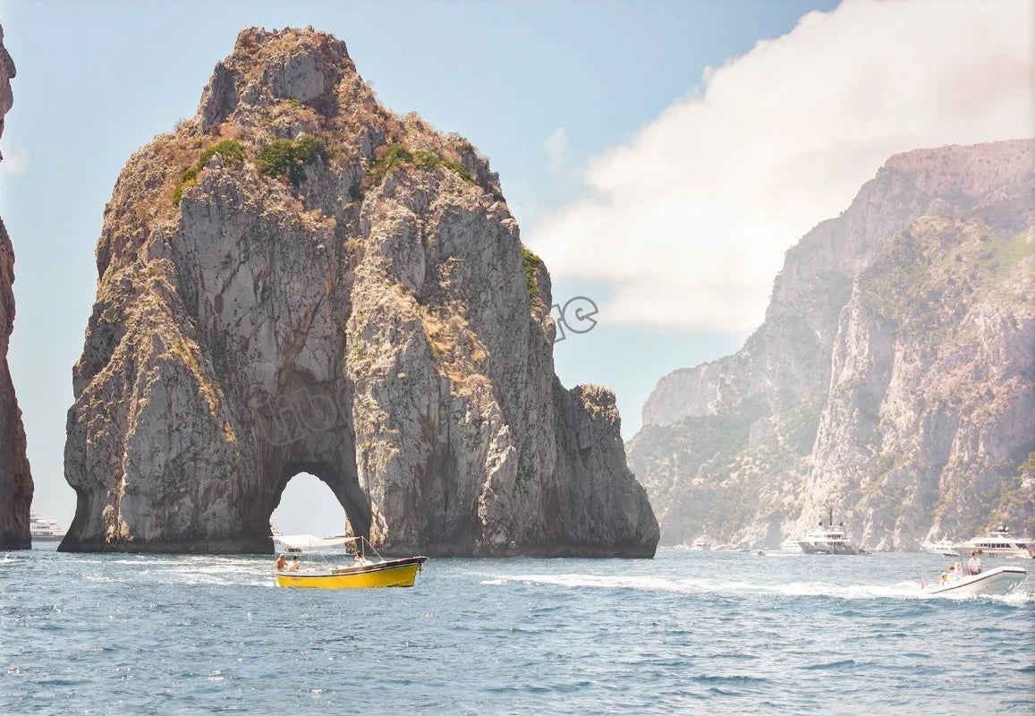 Italian coast printed canvas
