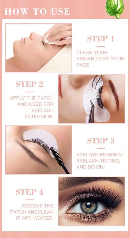 50Pairs/Lots Eyelash Extension Patch Under Eye Pads Hydrogel Patches For Extension Lint Free Stickers Eyelash patches Makeup