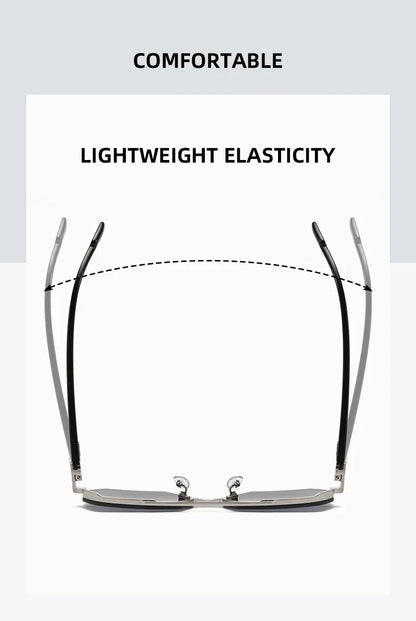 Trendy Aviator Sunglasses for Mens Womens Retro Double Bridge Metal Driving UV400 Outdoor Eyewear Semi-Rimless Lentes De Sol