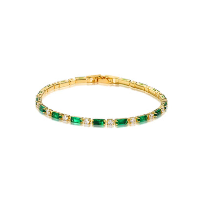 Mix Style Green Micro-inlaid Zircon Tennis Bracelet for Women 2025 New Men Bracelet Homme Jewelry Accessories Wholesale