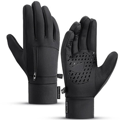 Men Winter Gloves Sports Bike Snow Bicycle Gloves Touchscreen Windproof Silicone Waterproof