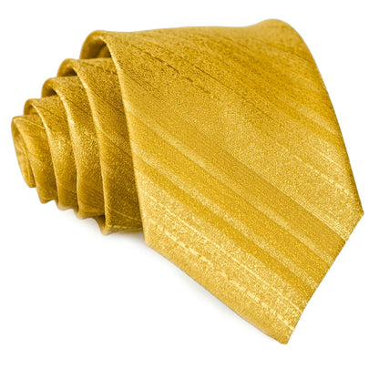 Solid Floral Paisley Yellow Gold Men's Ties Neckties 100% Silk Jacquard Woven Tie Sets Pocket Square Party Wedding