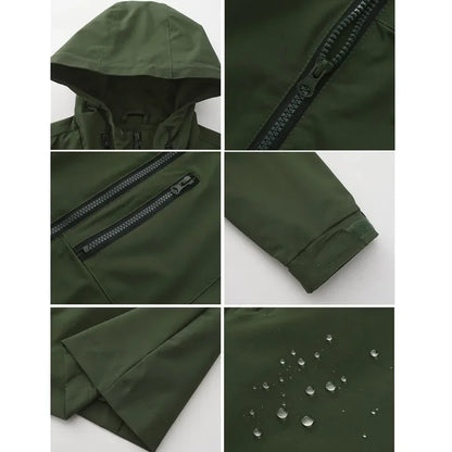 Spring Women's Hooded Long Jacket, Size S-3XL