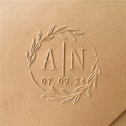 Custom Initials Embosser stamp,Book Embosser Personalized Wedding Embossing Stamp, Address Stamp, Form the Library Embosser