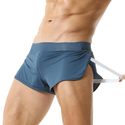 Men's Loose Sleepwear Shorts Mesh Breathable Pajamas Shorts