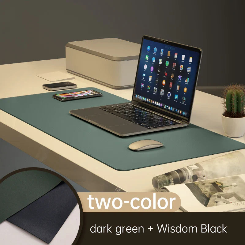 Large PU leather waterproof mouse pad