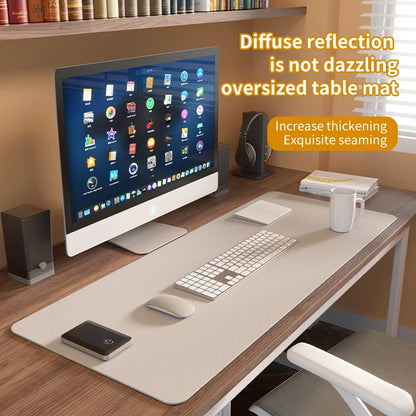 Large PU leather waterproof mouse pad