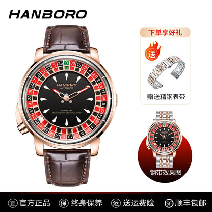 Men's fully automatic mechanical watch roulette wheel