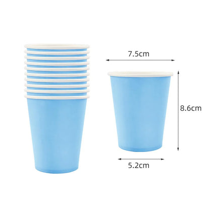 10/20/30/50/100pcs Disposable Paper Cups Solid Color For Water DIY Birthday Wedding Party Picnic BBQ Travel and More