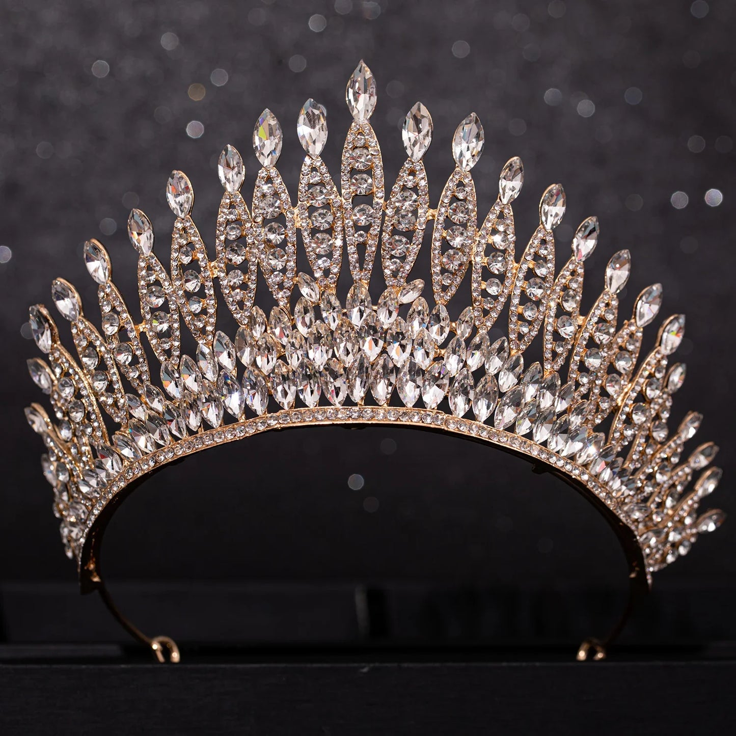 Gold Color Luxury Crystal Wedding Tiaras Crowns Party Rhinestone Prom Bridal Diadem Crown Tiara Hair Jewelry