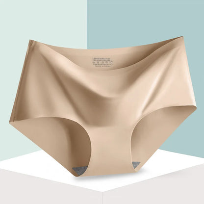 Seamless Ice Silk Comfort Panties For Women Mid-Waist