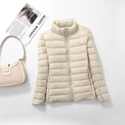 Women Ultra Lightweight Packable Travel All Season Puffer Coats Slim Fit