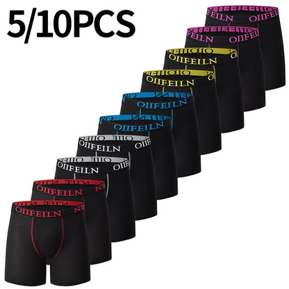 5/10 Pack Multi-size Men's Short Boxers Leisure Sports Elastic Waist
